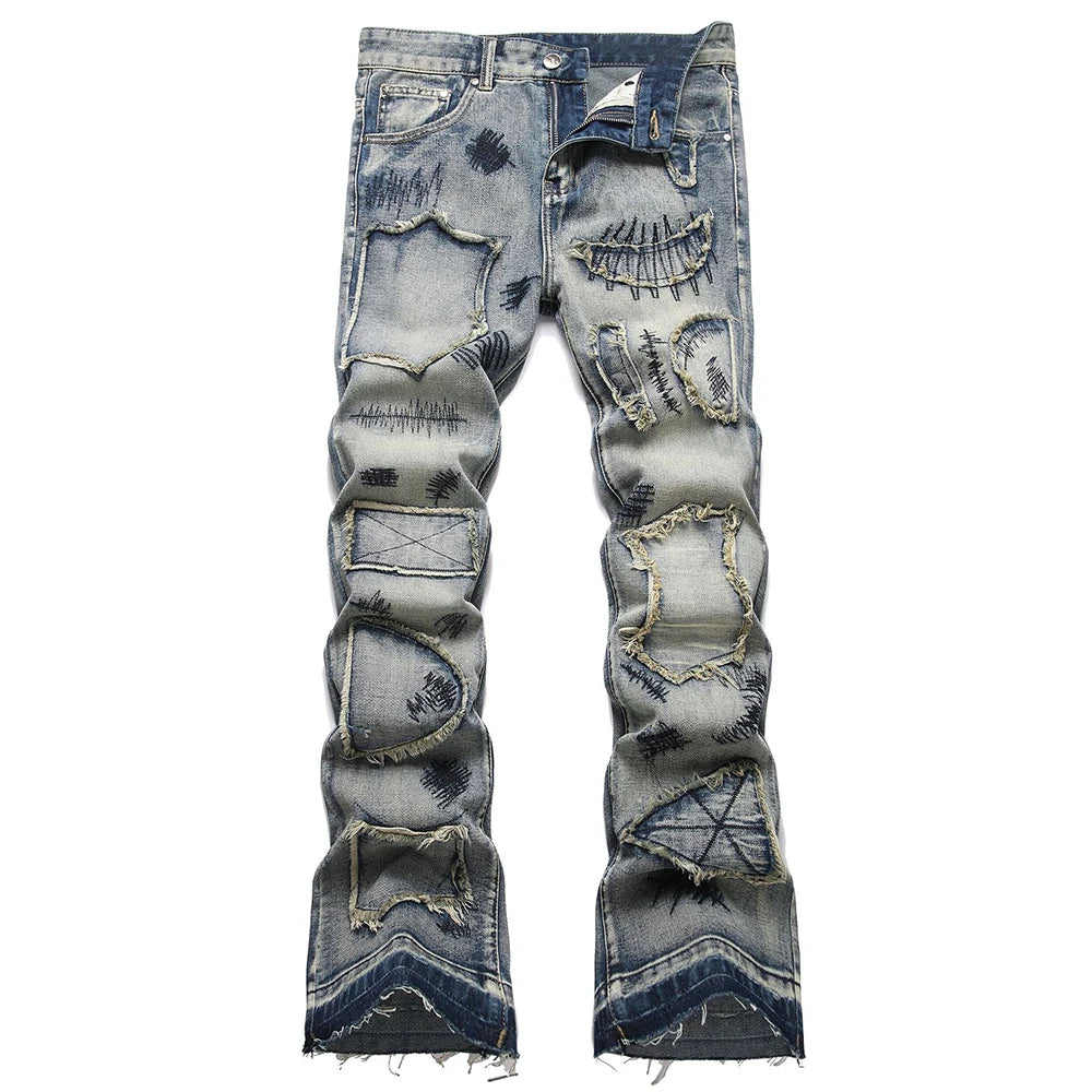 Boot Cut Streetwear Vintage Blue Jeans