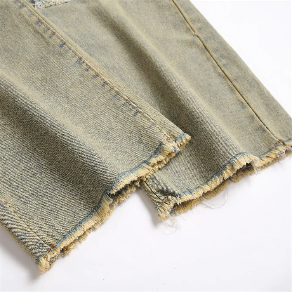 Streetwear Retro Ripped  Jeans