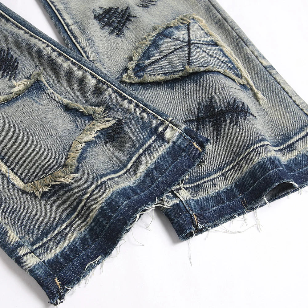 Boot Cut Streetwear Vintage Blue Jeans