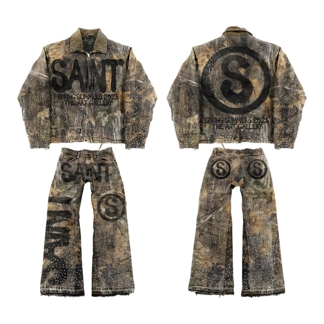 Vintage Jeans Two Piece Set