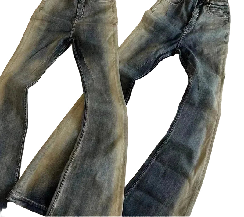 Gradient Washed  Micro-flare Jeans
