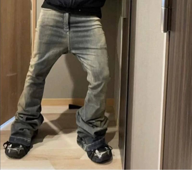 Gradient Washed  Micro-flare Jeans