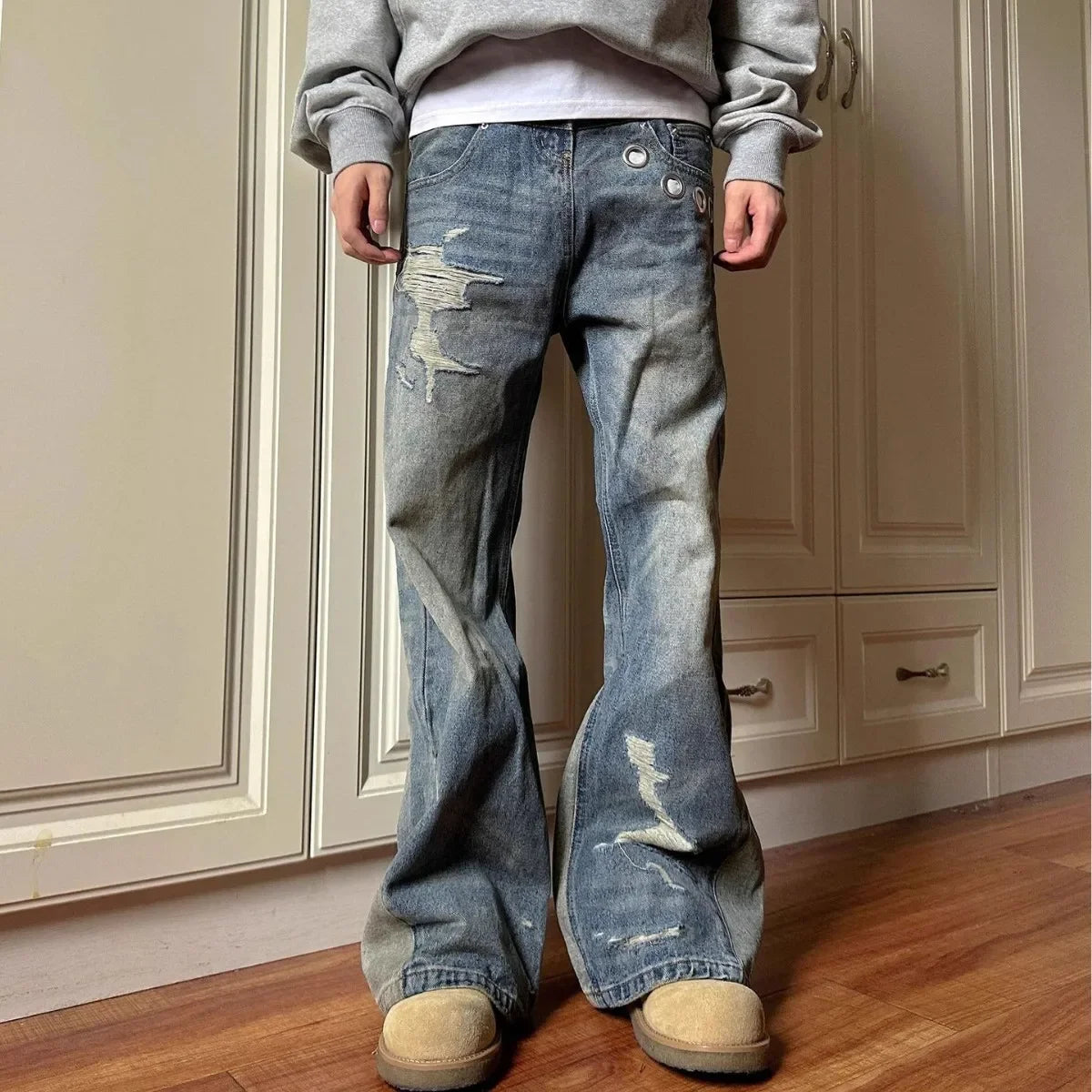 Deconstructed Casual Jeans
