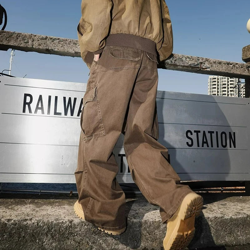 Wide Leg Cargo Pocket Pants