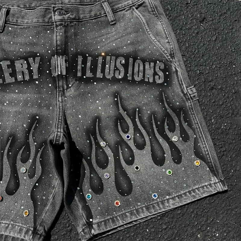 Gothic Retro Streetwear Shorts