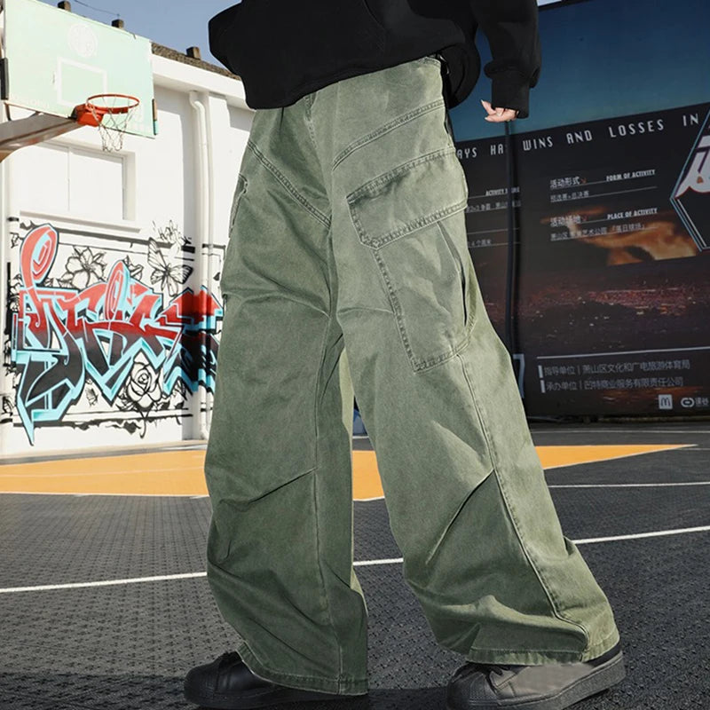 Wide Leg Cargo Pocket Pants