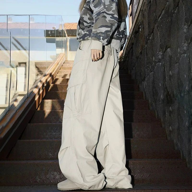 Wide Leg Cargo Pocket Pants