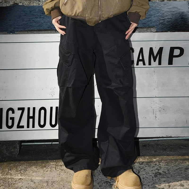 Wide Leg Cargo Pocket Pants