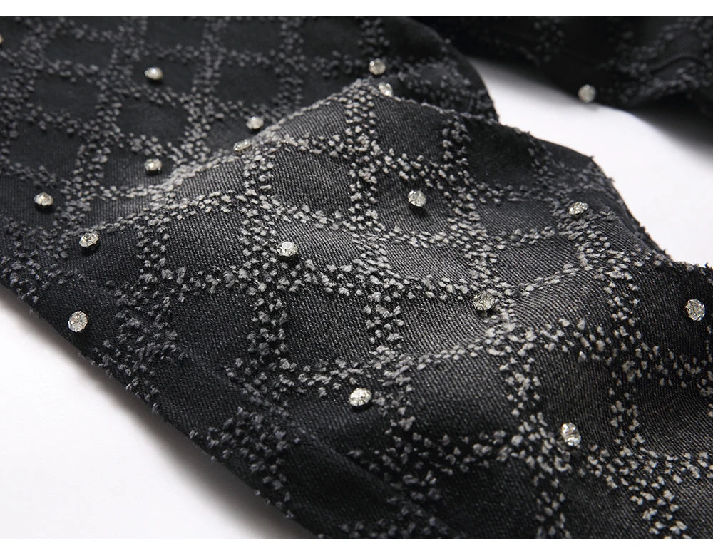 Boot Cut Crystal Designed Jeans