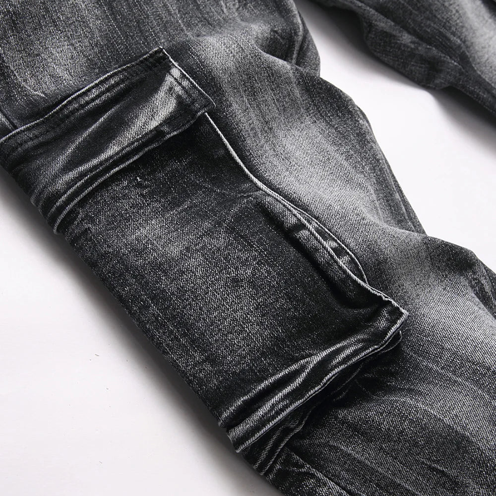 Multi Pocket Cargo Flared Streetwear Jeans