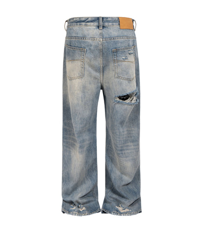 LIGHT WASH DESTROYED DENIM — product image 3