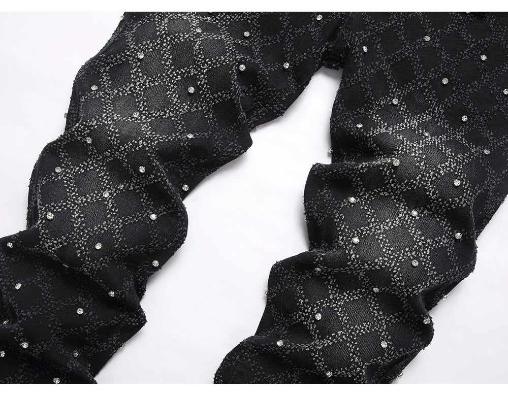 Boot Cut Crystal Designed Jeans