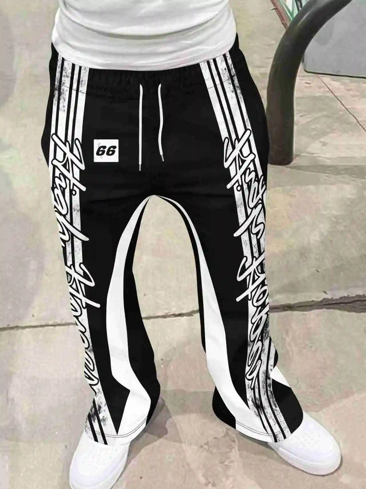 Y2k Flared  Loose 3D Print Sweatpants