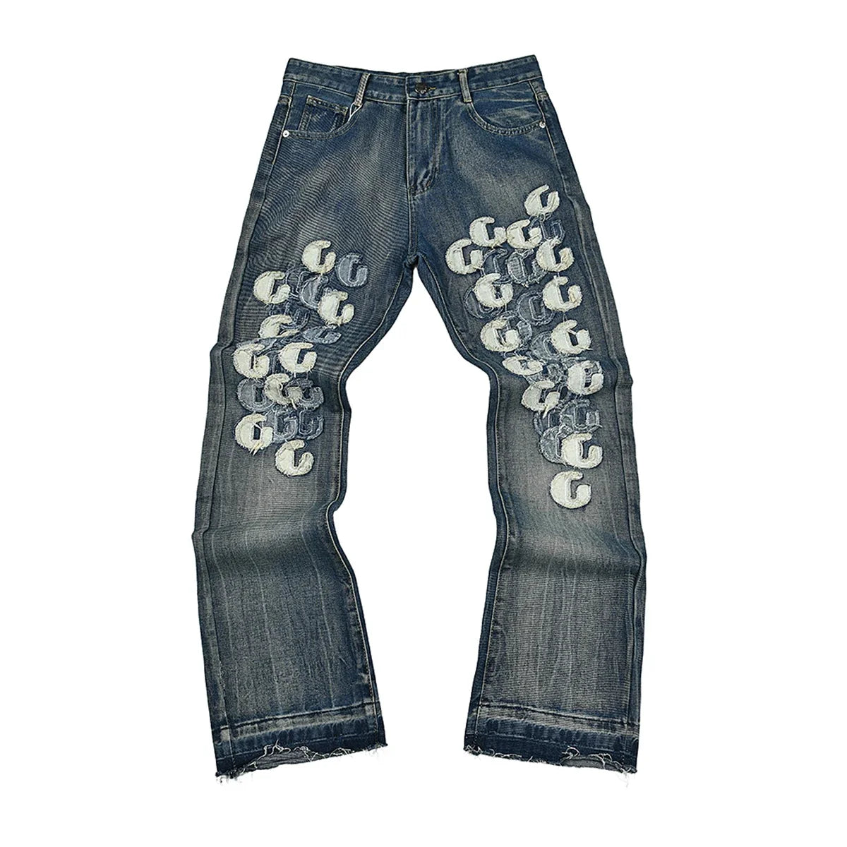 Oversized-Acid Washed Baggy Jeans