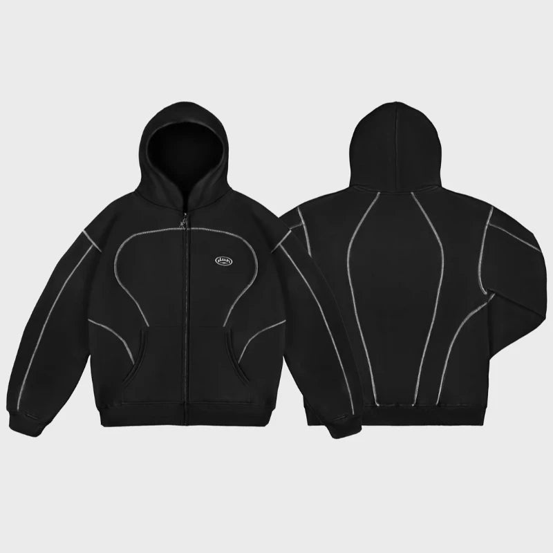 Street Striped Two-Piece Set – Hoodie & Pants