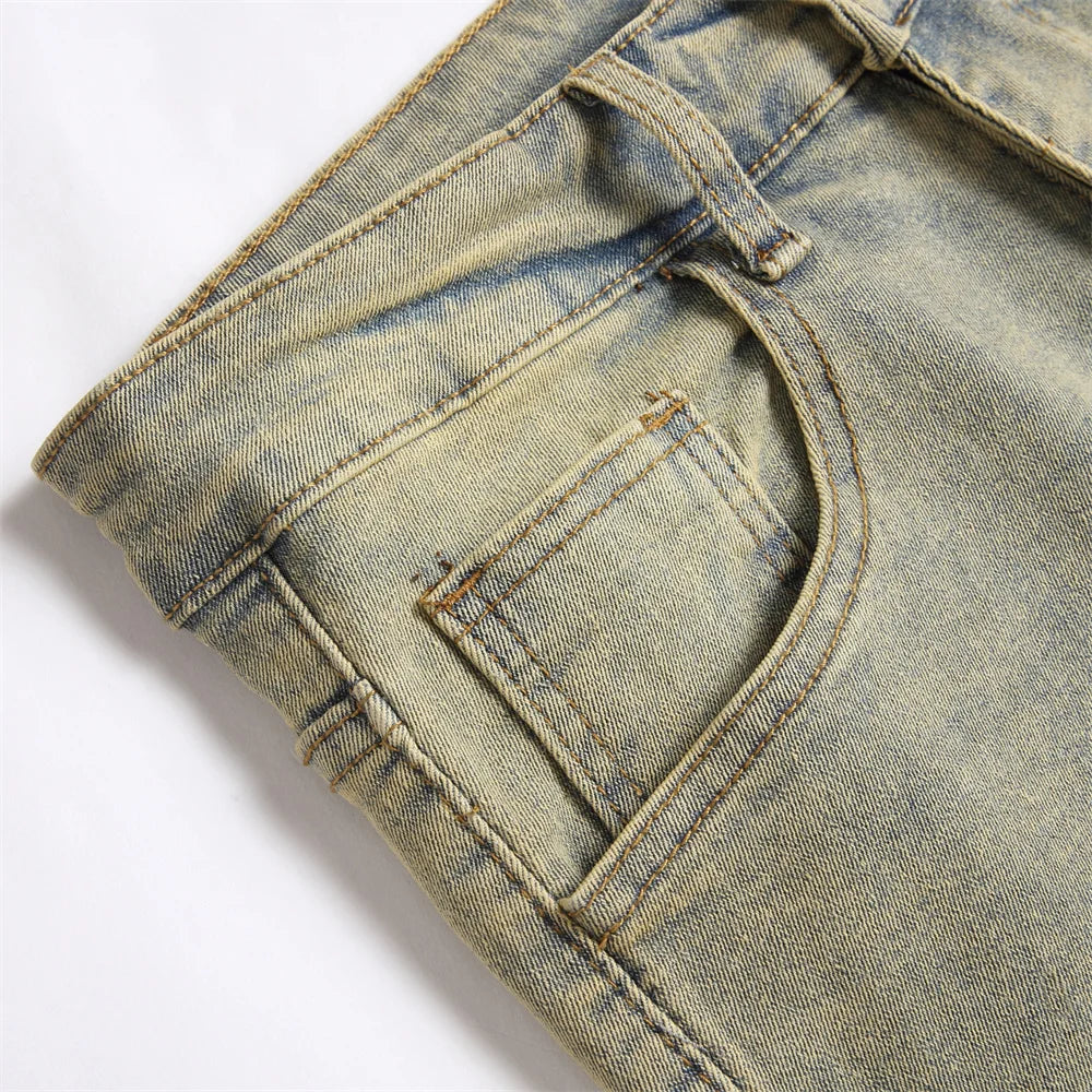 Streetwear Retro Ripped  Jeans