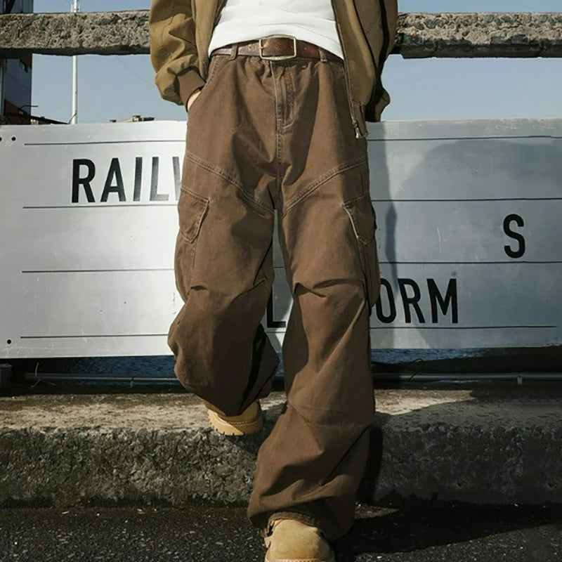 Wide Leg Cargo Pocket Pants