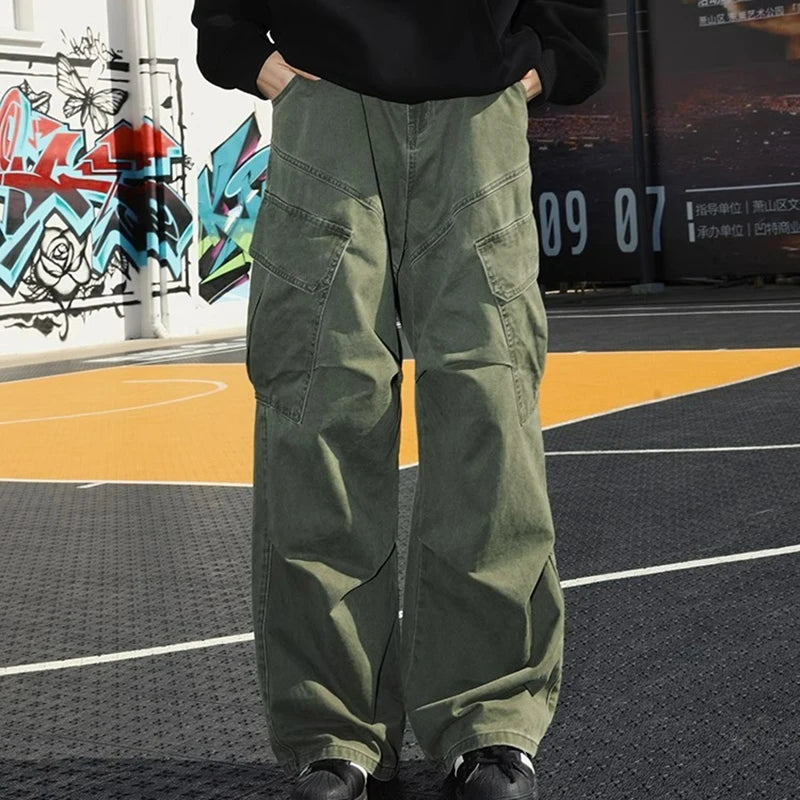 Wide Leg Cargo Pocket Pants