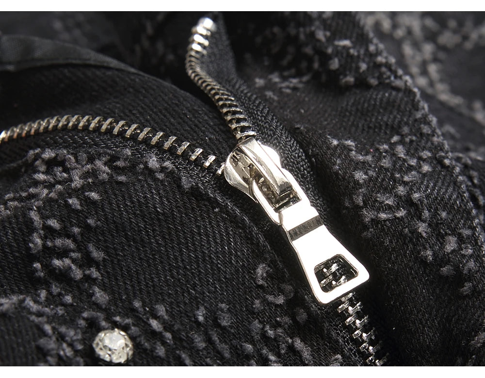 Boot Cut Crystal Designed Jeans