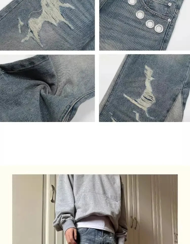 Deconstructed Casual Jeans