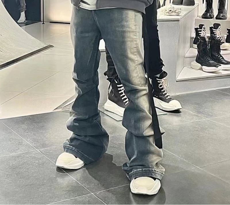 Gradient Washed  Micro-flare Jeans