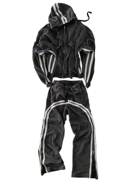 Exquisite 2 Piece Striped Jogger Set