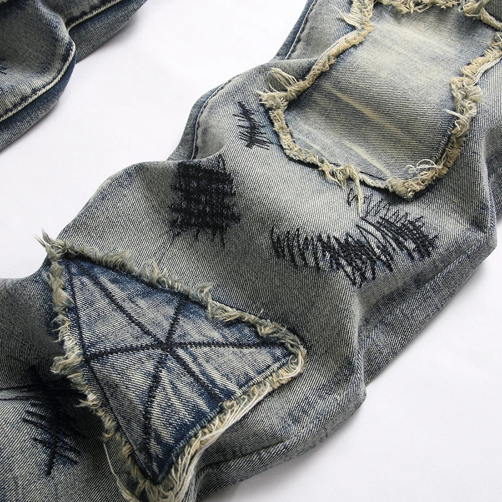 Boot Cut Streetwear Vintage Blue Jeans