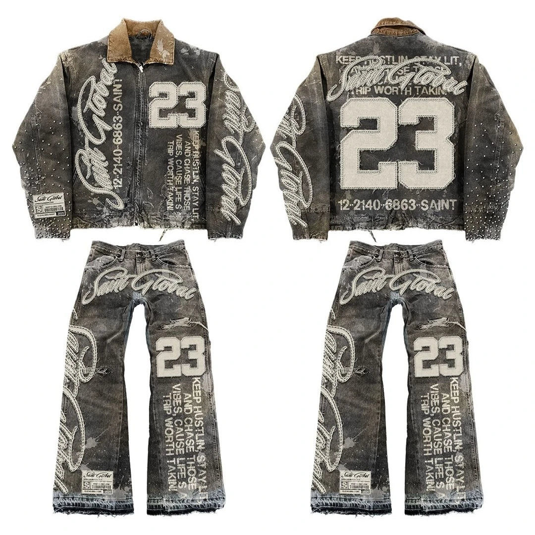 Vintage Jeans Two Piece Set