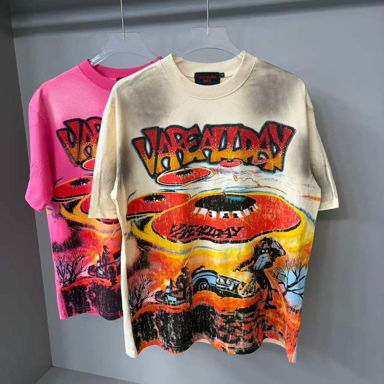 VAD Streetwear Rhinestone  Oversized T-shirt