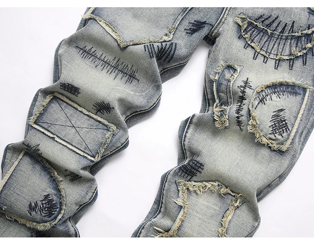 Boot Cut Streetwear Vintage Blue Jeans