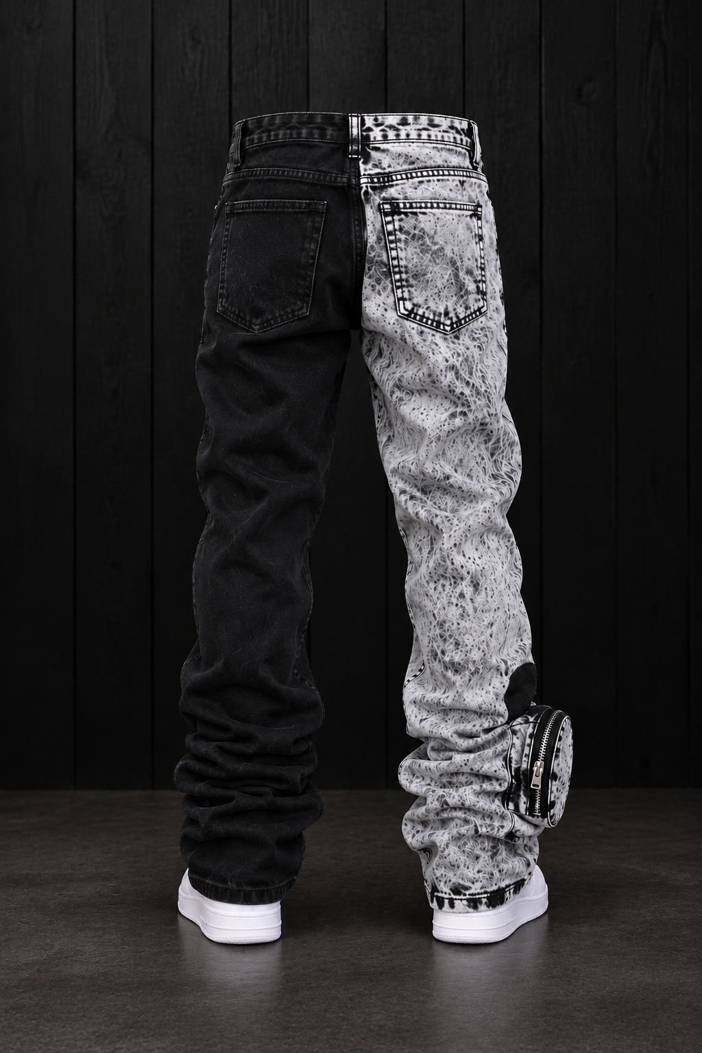 Stylo Split Color Stacked Denim
