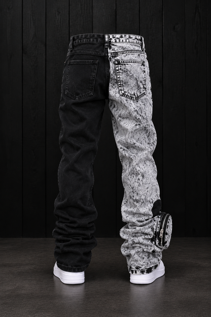 Stylo Split Color Stacked Denim