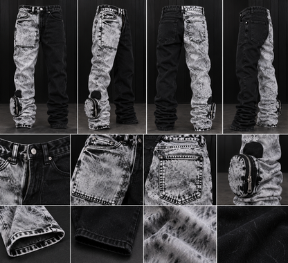 Stylo Split Color Stacked Denim