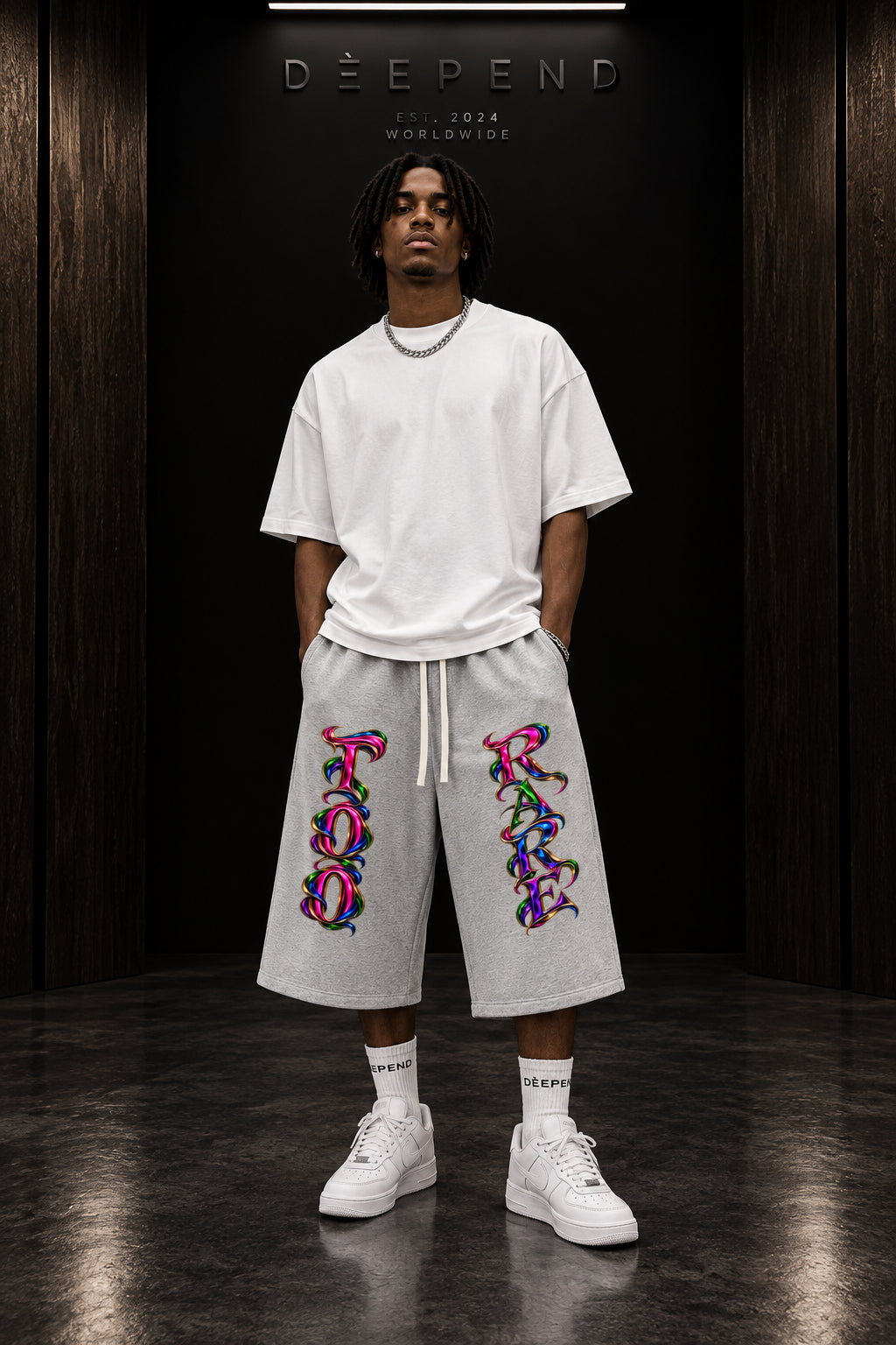 DèɛpEŋD Too Rare Three-quarter Shorts