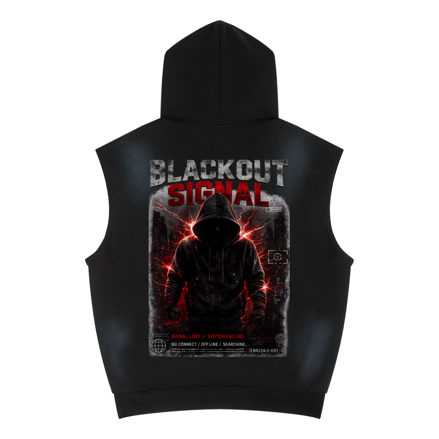 DèɛpEŋD "No Signal" Sleeveless Hoodie