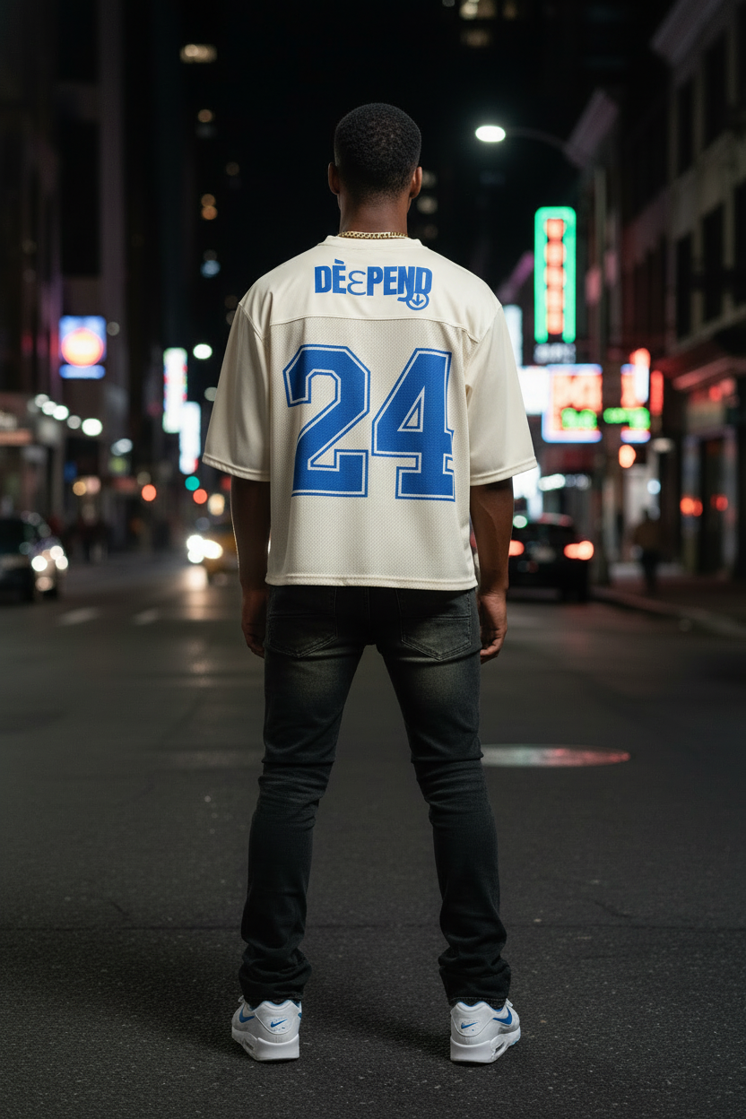 Back View - Model 2 DèɛpEŋD Jersey