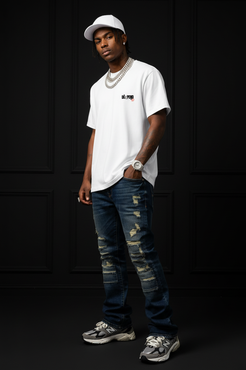 Bravehearts Tee - White Model Shot