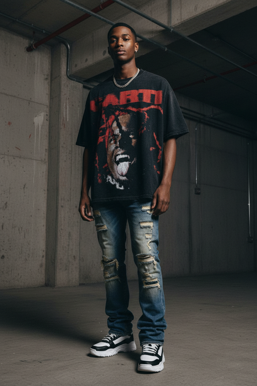 Carti Tee Urban Model Shot