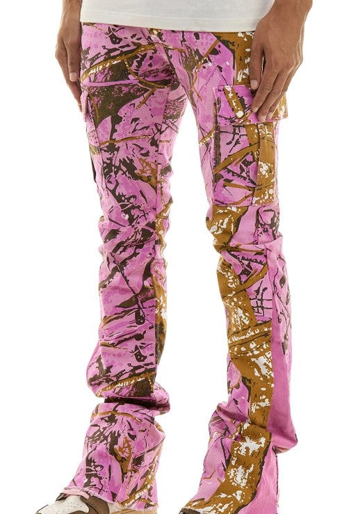 Camo Flare Cargo Jeans