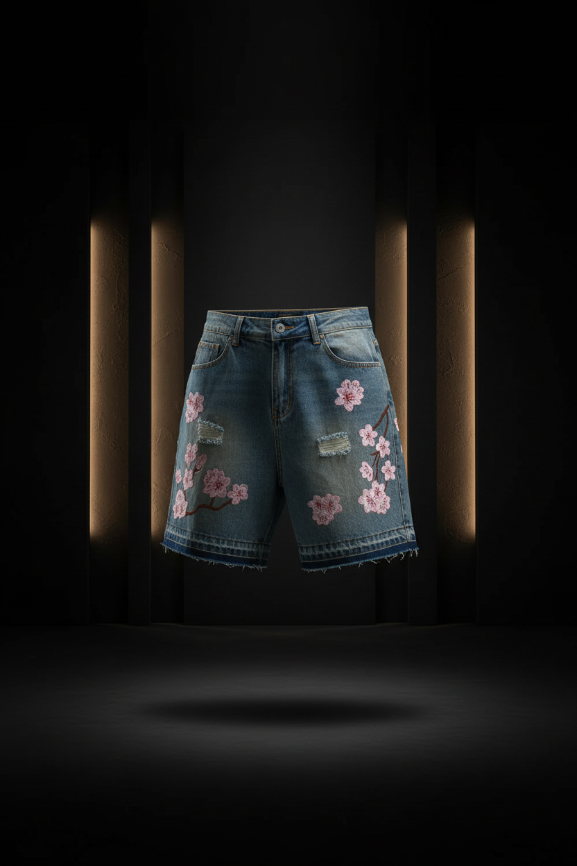 Cherry Blossom Shorts – Ghost Mockup Colorway 6