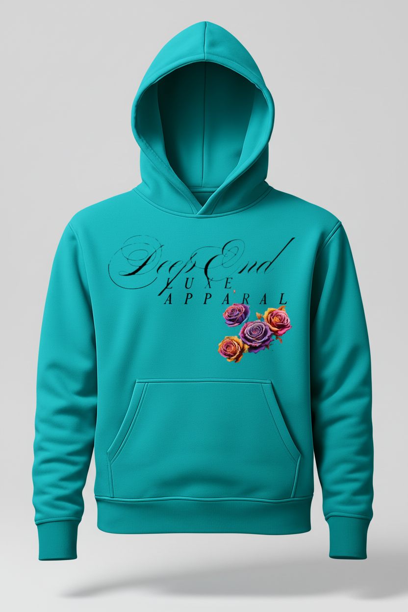 Classy Rose Hoodie — 3D Front Mockup