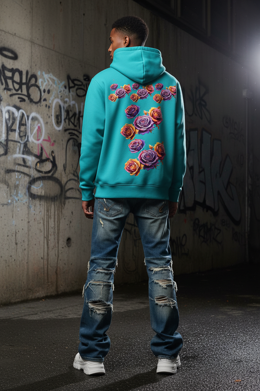 Classy Rose Hoodie — Correct Back View Model