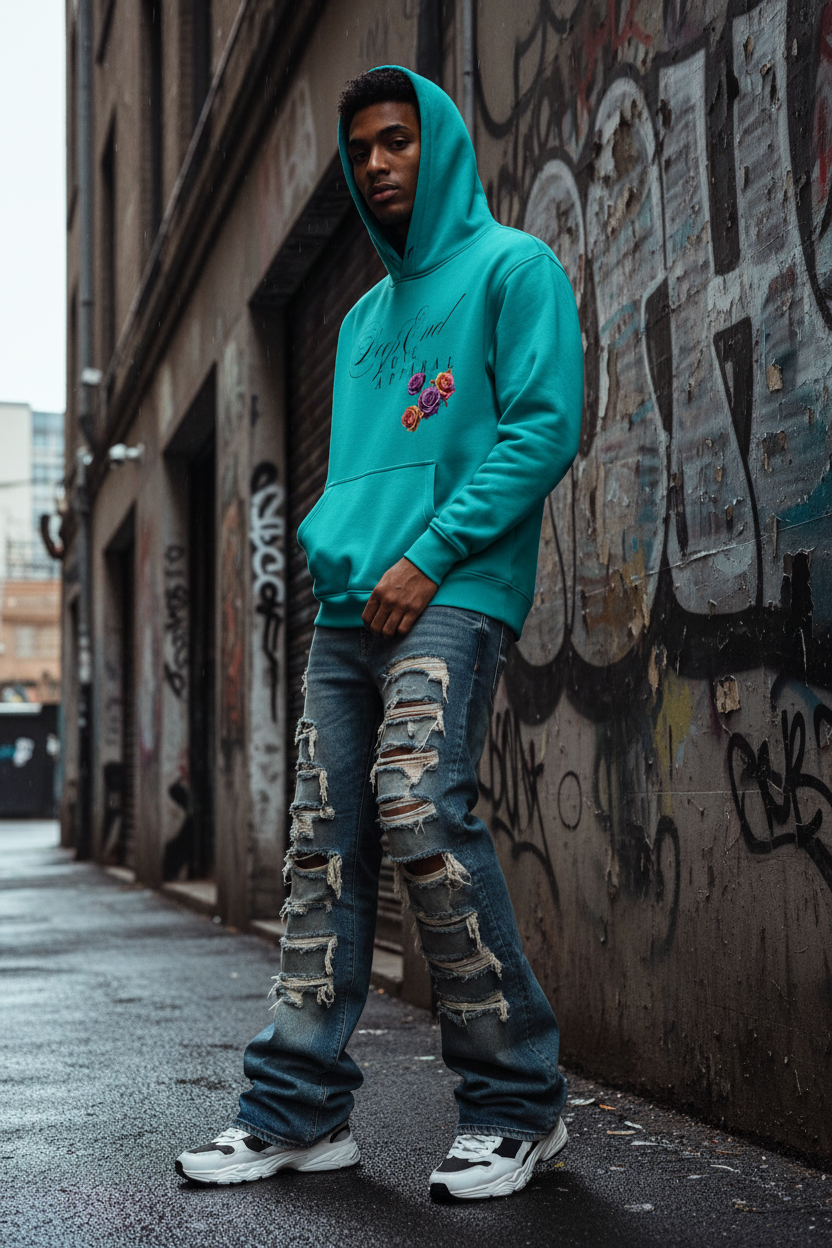 Classy Rose Hoodie — Young Tall Model