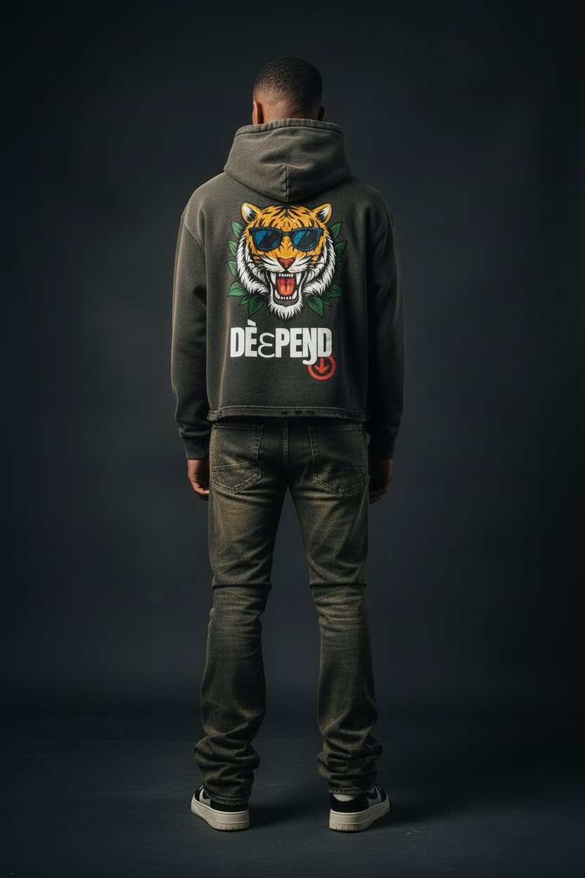 DÈEPEND Hoodie – Back View Loose Fit