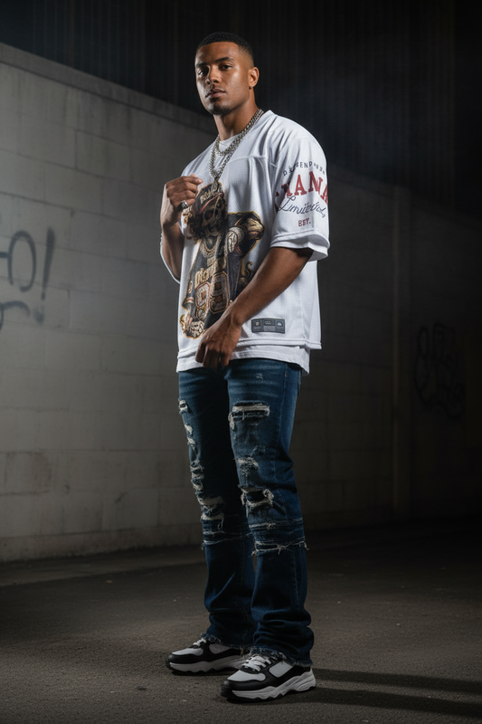 DèɛpEŋD 99 Problems Jersey – Model Shot