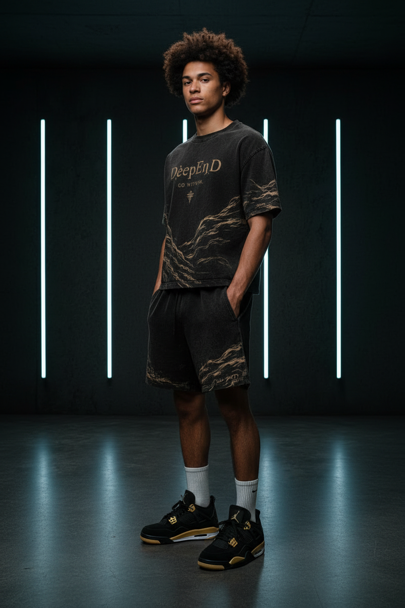 DèɛpEŋD Go Within — Model with Jordan 4s or Balenciagas