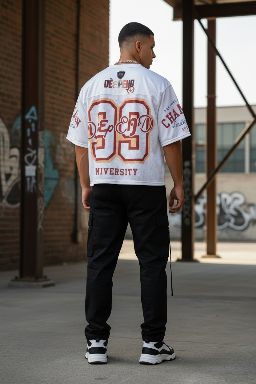 DèɛpEŋD jersey back view - exact design