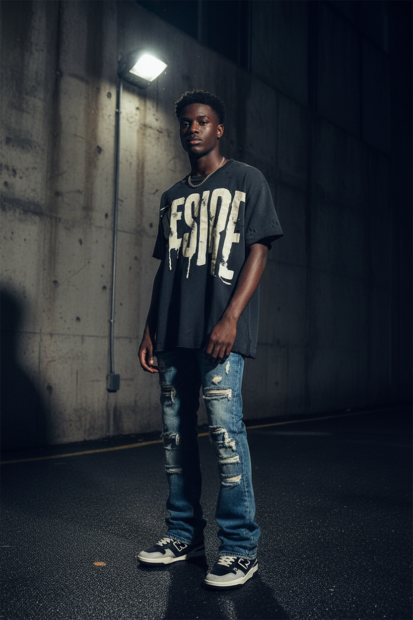 DESire Vintage Tee – Full Fit Editorial