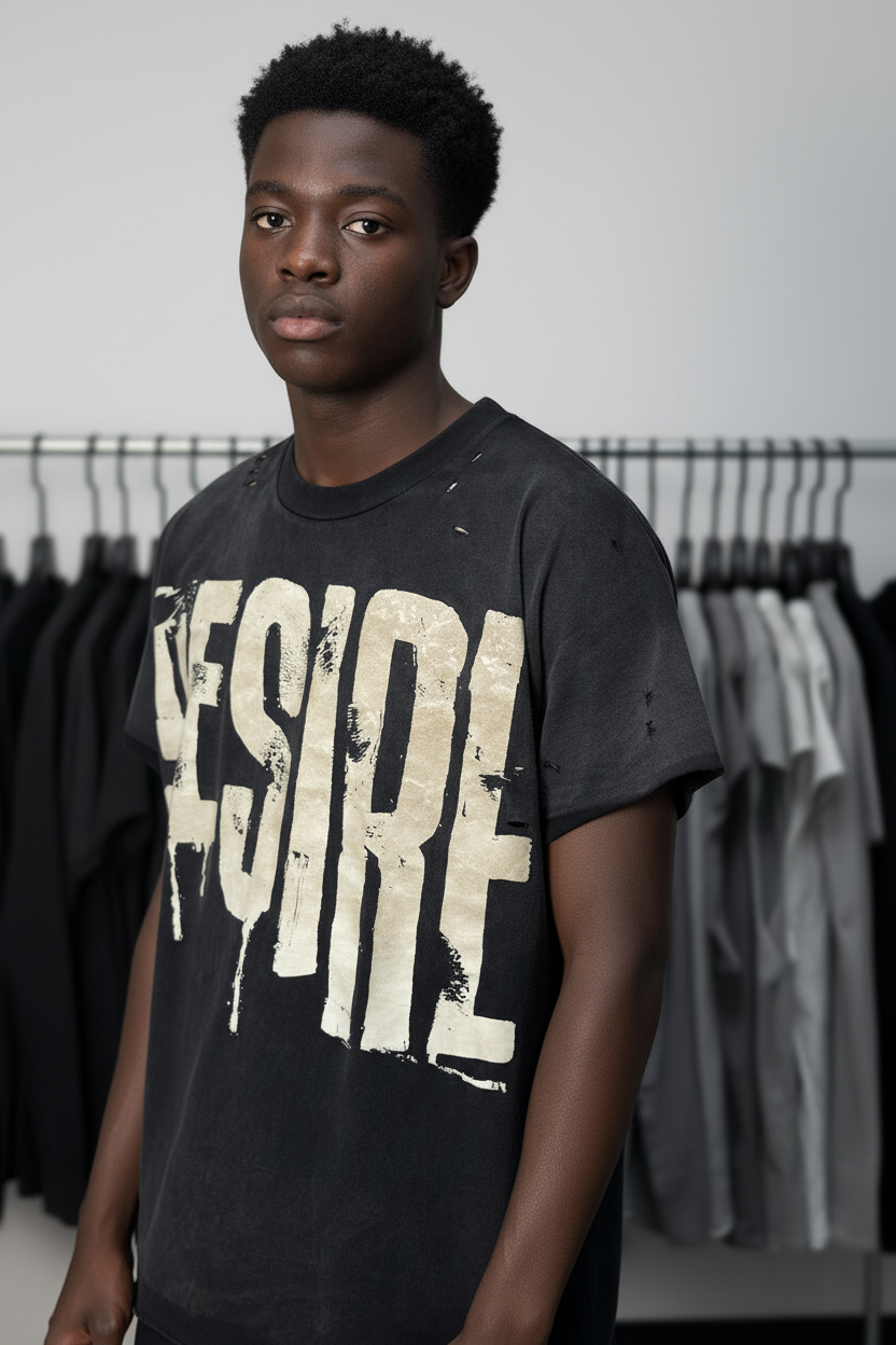 DESire Vintage Tee – Torso Close-Up
