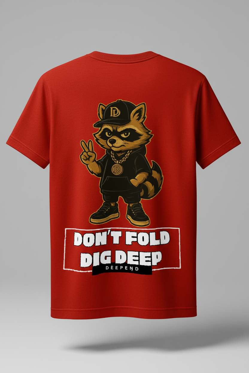 Don't Fold Tee — 3D Back Mockup
